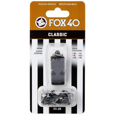 Imagem de Fox 40 Apito oficial Classic com cordão removível, preto