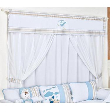 Imagem de Laura Baby Cortina De Bandô Com Voil Avião Azul