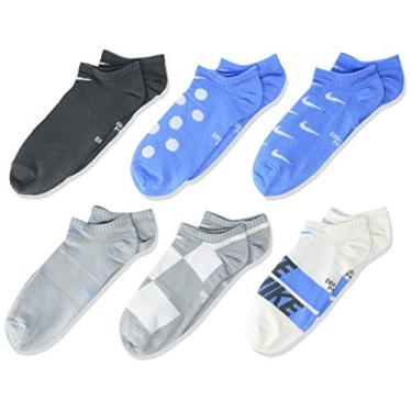 Imagem de Nike Nike Meias invisíveis leves para uso diário (3 pares), multicoloridas, pequenas