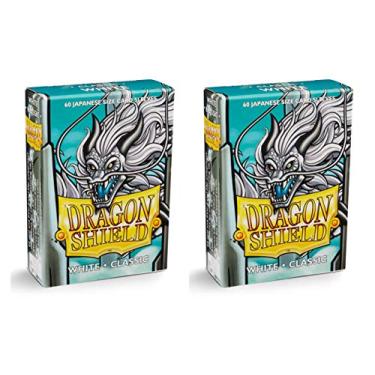 Imagem de Dragon Shield Pacote: 2 pacotes de 60 sacos de cartas clássicos tamanho japonês mini - branco