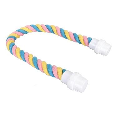 Imagem de Poleiro de Corda de Papagaio, Corda de Algodão Flexível e Confortável Fornece Suporte Robusto, Poleiros de Corda Coloridos, Brinquedo de Papagaio Pequeno e Médio para Periquitos