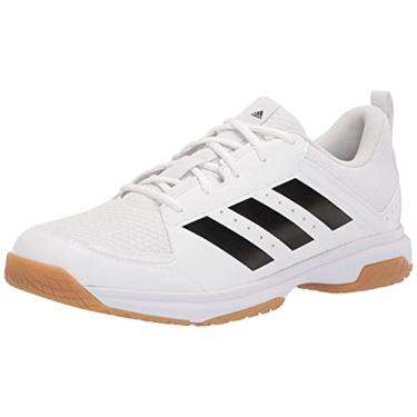Imagem de adidas Tênis de quadra feminino Ligra 7 Indoor, Branco/Preto/Branco, 43