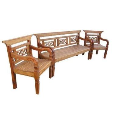 Imagem de Jogo De Bancos Rústico Popolare em Madeira de Demolição - Cód 39 - Bar