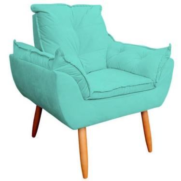 Imagem de Poltrona Decorativa Opala Sala de Estar Tecido Suede - Horizonte Móvei