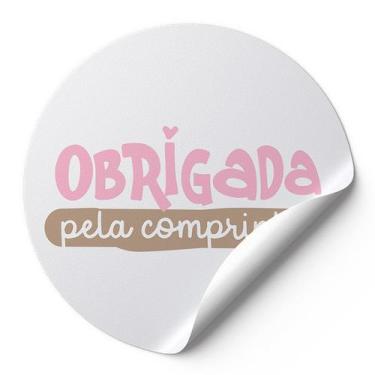 Imagem de 120 Etiquetas Adesivas Redondas Selo Obrigada Pela Confiança! Impressã