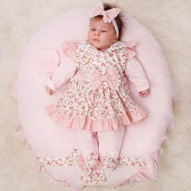 Imagem de Saída de Maternidade para Bebê Menina  Ísis 05 Peças - Pandora Baby En