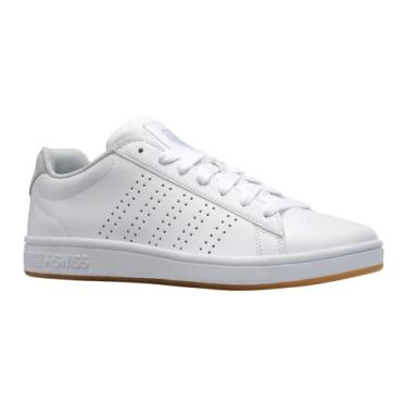 Imagem de K-Swiss Court Casper Tênis masculino, Branco/Cinza Violeta/Goma, 45