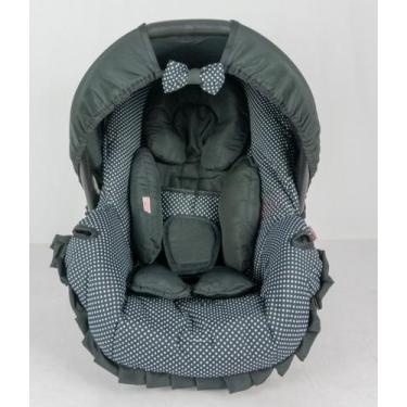 Imagem de Kit capa de bebê conforto e redutor - preto com poá branco - ALAN PIER