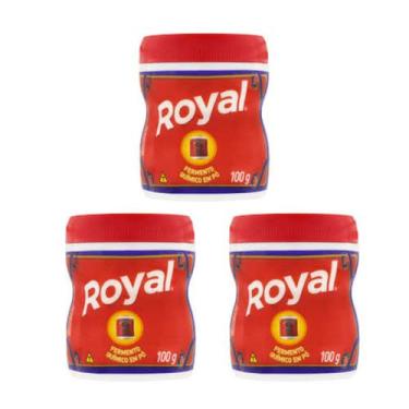 Imagem de Fermento Quimico Pó Royal Frasco 100g Kit Pack 03 Frascos