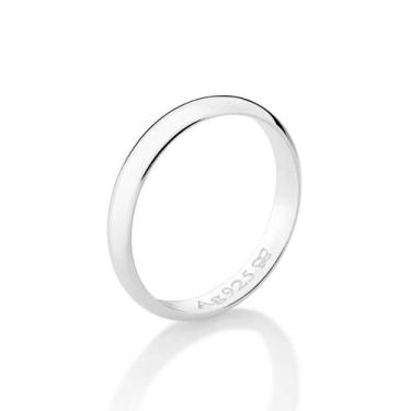Imagem de Aliança Meia Cana compromisso 3mm Rommanel prata 925 810208, 18