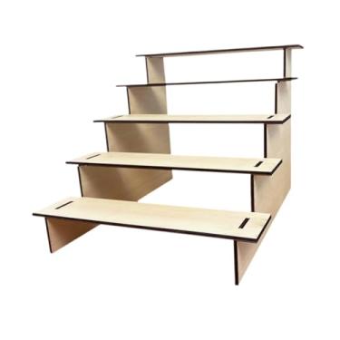 Imagem de Ｂｅｓｇａ Expositor de madeira riser mesa expositor leve elegante mesa prateleira rack planta suporte para estatuetas cosméticos