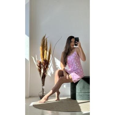 Imagem de Camisola Feminino uso no Verão Coração - Empório do Algodão, Rosa, P