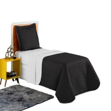 Imagem de Colcha Cobre Leito Edredom Roupa Cama Solteiro 2 Pçs Matelado Dupla Fa