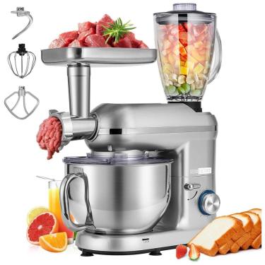 Imagem de Batedeira 3 em 650 W 6 Velocidades 5,5L, 110v, VIVOHOME 3 in 1 Blender548, Prateado
