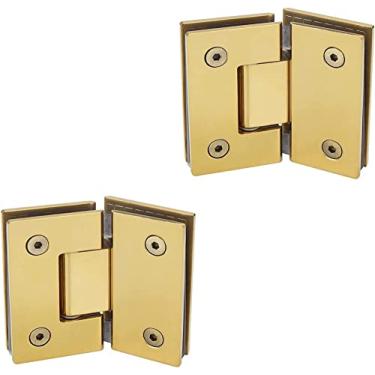 Imagem de Braçadeira de dobradiça de porta de vidro, 2 dobradiças de porta de vidro dobradiça de porta de chuveiro de 180 graus armário de porta de vidro pesado peças de substituição de braçadeira de porta de