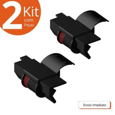 Imagem de 02 Rolete de Tinta Bicolor para Calculadora Casio  Modelos HR100RC / H