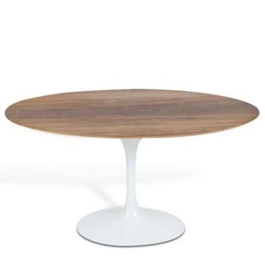 Imagem de Mesa de Jantar Tulipa Oval 160x90cm Tampo Branco
