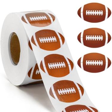 Imagem de DECYOOL 800 peças de rolo de adesivos de futebol, adesivos esportivos autoadesivos de bola de futebol para garrafas de água, scrapbooking, tema esportivo, lembrancinhas, suprimentos para capacete