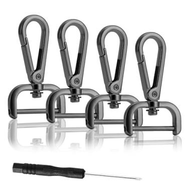 Imagem de DEVPSISR 4 Peças De Fecho Giratório Com Gancho Pressão Removível E Barra Parafuso, Vários Tamanhos Ferragens Para Trocar Alças Bolsa, Bronze