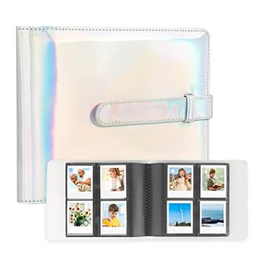 Imagem de Veicevol Álbum De Fotos Com 256 Bolsos Para Câmera Polaroid Go Instant Mini, Capa Couro Vegano Premium, Álbuns E Filme, Livro Portátil Guardar (Prata Mágica)
