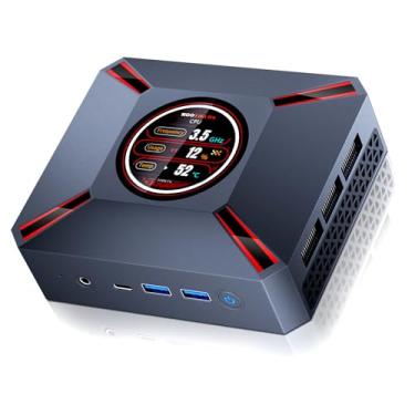 Imagem de KOOTIGERS Mini PC, computador de mesa M9 Core i9-12900HK 14 núcleos/20 threads, até 5.0GHz 32GB RAM 1TB PCIe3.0 SSD, Mini computador RJ45 1000Mbps LAN, HDMI/DP/USB-C(4K @60Hz), 4X portas USB (32 GB +