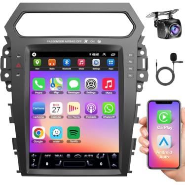 Imagem de Para Ford Explorer Android 13 estéreo para carro 2011-2019, tela sensível ao toque IPS de 12,1 polegadas, rádio veicular com GPS integrado, sem fio, Android Auto, câmera de reserva/DSP/SWC