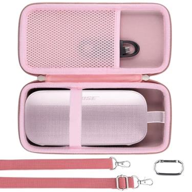 Imagem de khanka Capa de viagem para alto-falante portátil Bose SoundLink Flex 2ª geração/Bose SoundLink Flex Bluetooth, apenas capa (rosa)