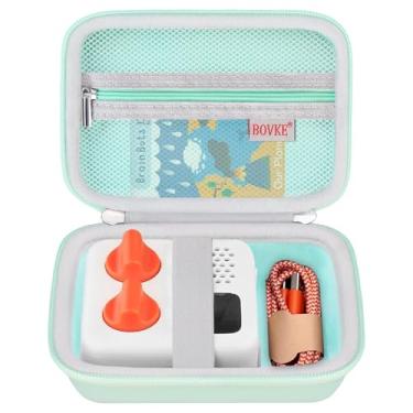 Imagem de BOVKE Estojo de transporte compatível com Yoto Mini edição 2024 reprodutor de música infantil áudio alto-falante reproduz audiolivros cartões rádio com espaço para cartões e cabos extra Yoto, verde