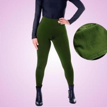 Imagem de Legging Flanelada Verde - no-brand, G, Verde militar