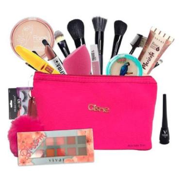 Imagem de Kit Maquiagem Completo Frasqueira Vivai Cosmético - Vivai Cosméticos, 