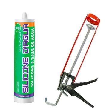 Imagem de Kit Cola Isopor Marrom 450G Com Aplicador