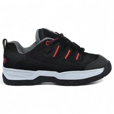 Imagem de Tenis QIX Revolution Sabotage Couro Streetwear Skate Macio, Preto, 41