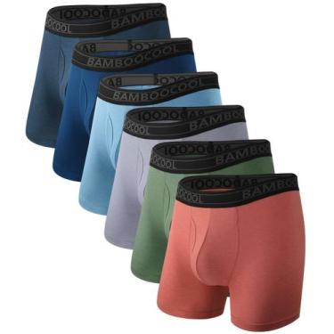 Imagem de Cueca boxer respirável BAMBOO COOL para homem, pacote com 6 L