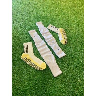 Imagem de Kit de Acessórios: Canelito Poker Branco e Meia Prosocks Grip Branca A