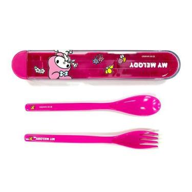 Imagem de Kit Talher Infantil Fofo My Melody Sanrio Miniso Original