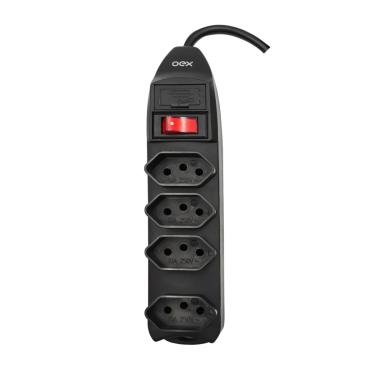 Imagem de Filtro De Linha Régua Extensão 4 Entradas 1,5M Preto Tm102 OEX