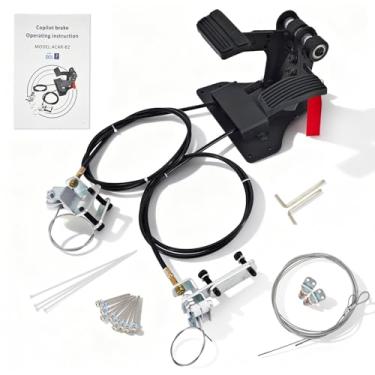 Imagem de MAIXIUNIAN Kit de conversão de direção à direita ACAR-B2, kit de pedais de freio e gás do lado do passageiro, pedal universal de controle duplo, auxiliando no treinamento e aprendizado de condução