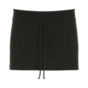 Imagem de Saia Mini Casual De Tricô Com Amarração Retro Vintage Para Mulheres - 