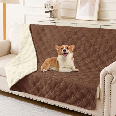 Imagem de hyha Cobertor impermeável para cães, cobertor reversível para cama de animal de estimação, capa de sofá macia para cães lavável, capa impermeável para sofá de cachorro e gatos, protetor de móveis (132