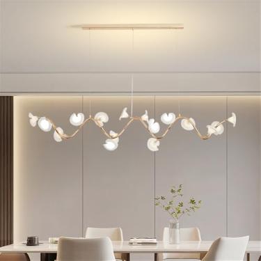 Imagem de Contemporâneo Cerâmica Sala de Estar Lustre LED Moda Arte Restaurante Quarto Estudo Villa Hotel Café Bar Balcão Lâmpada Pendente (C L120CM)