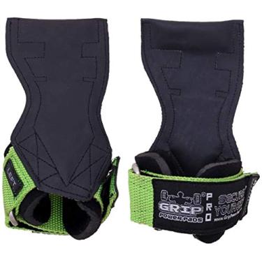 Imagem de Lifting Grips — Luvas de peso profissionais melhores tiras resistentes alternativas aos ganchos de energia — Envoltórios de dedos, ajustáveis, acolchoados com neoprene, LmGrStRub, Medium 6.50"-7.50" Standard Wrist Size