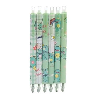 Imagem de Tangseajiao Conjunto de 4 lápis mecânicos verdes fofos, recargas de desenho animado, material de escritório de volta às aulas, para escrever, desenhar, esboçar