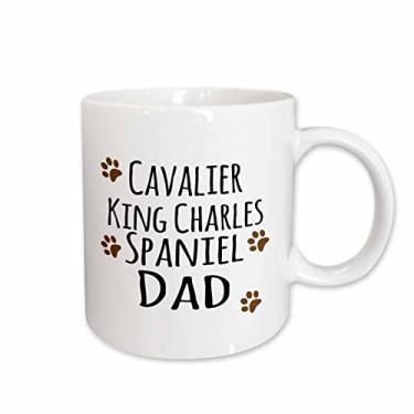 Imagem de 3dRose Cavalier King Charles Spaniel Caneca para cachorro pai, 325 ml, cerâmica