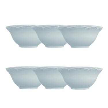 Imagem de Kit 6 Peças Bowl Tigela Sobremesa  Relevo Cottage  Azul