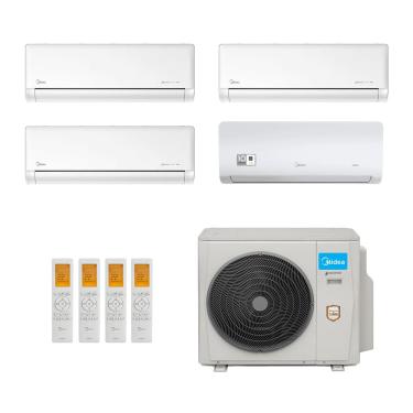 Imagem de Ar-Condicionado Multi Split Inverter Midea 42.000 (3x Evap HW 9.000 + 1x Evap HW 24.000) Quente/Frio 220V								
