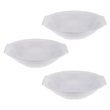 Imagem de Kit Três Saladeira Redonda de Melamina c/ alça ø 25 x 5,6 cm WECK
