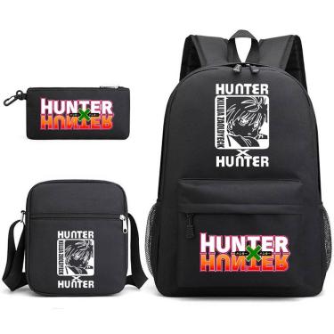Imagem de Conjunto de mochilas: mochila escolar Hunters com bolsa mensageiro e estojo para canetas
