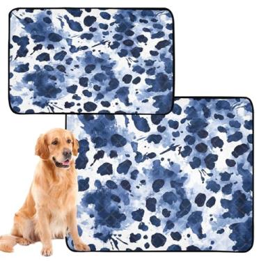 Imagem de CEBUGI Almofadas de xixi laváveis para cães, pacote com 3, almofadas impermeáveis para filhotes de cachorro, antiderrapantes, à prova de vazamento, para cama de cercadinho, manchas de leopardo