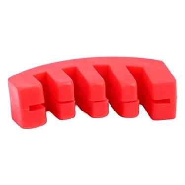 Imagem de Cryfokt Mudo de Prática de Violino de Borracha, Redução de Volume Durável para Amantes de Música, Fácil de Usar para Iniciantes, Mudo de Violino de 2,17" para Prática Em Casa (Vermelho)