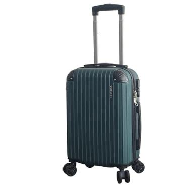 Imagem de Mala de Bordo ABS 10kg 17” a 21” Polegadas Mala de Viagem com Rodinhas 360° Cadeado Código (Verde Escuro/17”(8KG) Mode-JjJJ)